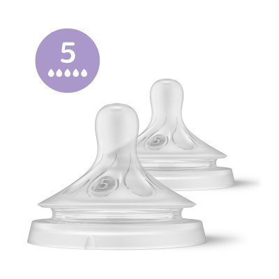 Philips AVENT Natural Response Sauger 5 sehr schneller Durchfluss, 2 Stk.