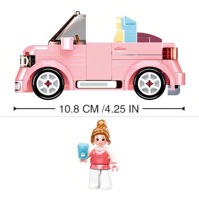 Sluban Girls Dream Mini Handcraft M38-B1086 Qmini Cabriolet rose