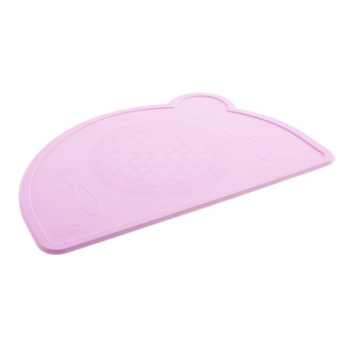 CHICCO Set de table silicone rose 18m+