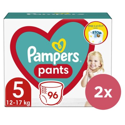 2x PAMPERS Broekjes Wegwerpluierslipjes 5 (11-18 kg) 96 stuks - MEGA PACK