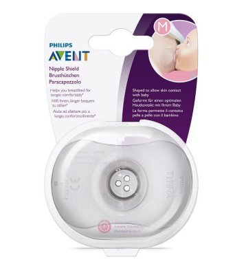 Philips AVENT Protector mamelon - mediu 2 buc + cutie sterila + Tampoane de unica folosinta 100 buc