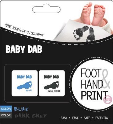 BABY DAB Farbe für Kinderdrucke 2 Stück blau, grau