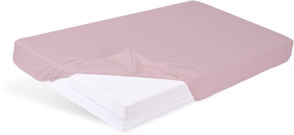BABYMATEX Wasserdichtes Laken mit Gummiband Bambus altrosa 60x120 cm