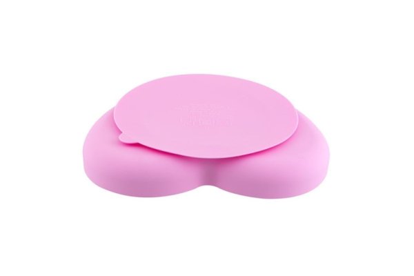 CHICCO Assiette silicone coeur, rose 9m+