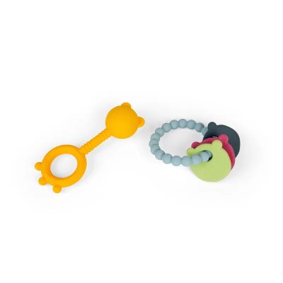 Bigjigs Toys Skallra och bitring 2 i 1 och bitring Björn