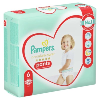PAMPERS Premium Care Pants Einwegwindelhöschen 6 (16 kg+) 31 Stk