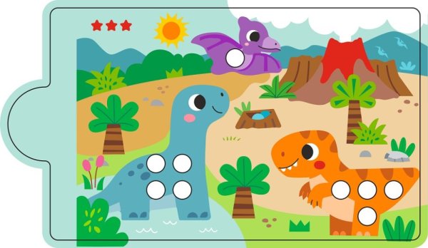 2Kids Toys Magnetisches Farbensortierspiel mit Dinosaurier