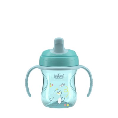 CHICCO Šalica Training s ručkama teal, 6m+
