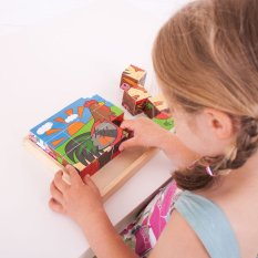 Bigjigs Toys Obrazkowe kostki farma