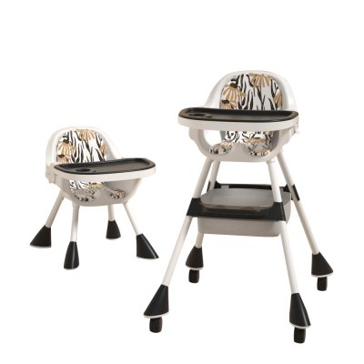 Sedia da pranzo per bambini 2 in 1 Simple - Deep Black