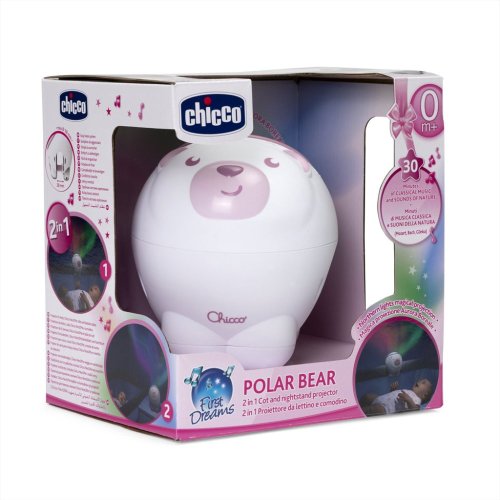 CHICCO Projector with aurora Polar bear pink