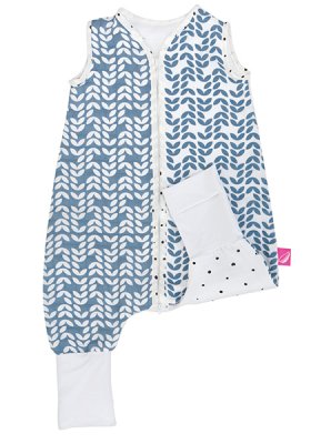 MOTHERHOOD Schlafsack Musselin mit Hose Blue Classics 12-18m 0,5 Tog