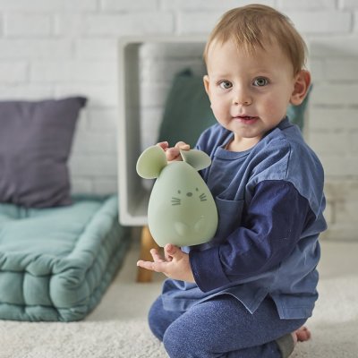 NATTOU Světýlko noční silikónové myška střední 11 cm
