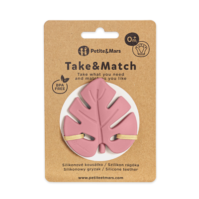 PETITE&MARS Anneau de dentition en silicone TAKE&MATCH Dusty Rose 0m+