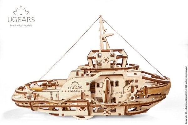 Ugears Drewniane Puzzle Mechaniczne 3D Holownik