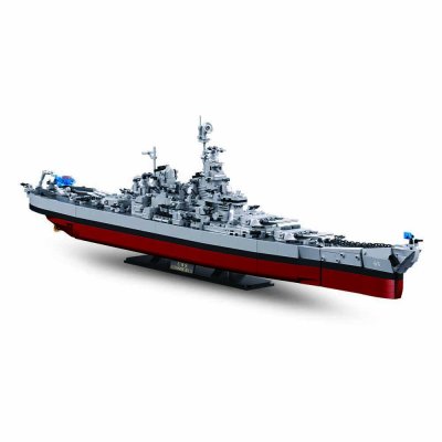Sluban Model Bricks M38-B1291 Navire de guerre USS Missouri 1:350