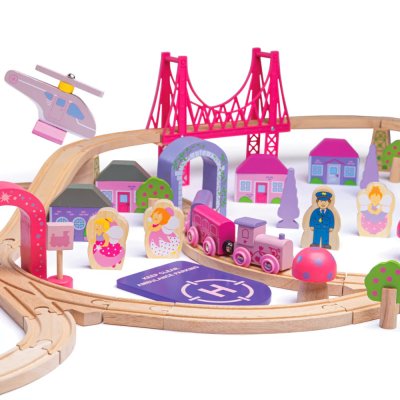 Bigjigs Rail Drewniana duża kolejka księżniczki