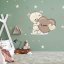 Wall sticker for children - Bear with a name and a cream heart
