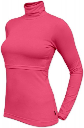Camiseta de lactancia de cuello alto Catarina - rosa salmón