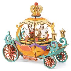 RoboTime 3D dřevěná skládačka hrací skříňky Dýňový kočár