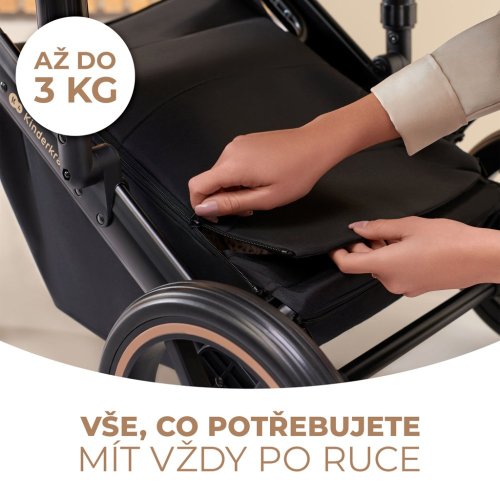 Carrinho KINDERKRAFT SELECT combinado 3 em 1 Prime 2 Sandrose Bege, Premium