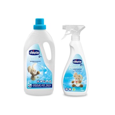 CHICCO Proszek do prania dla dzieci Sensitive 1,5 l + Odplamiacz Sensitive 500 ml