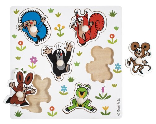 Detoa Holz Einlegepuzzle Maulwurf klein