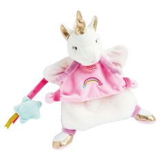 Doudou Plyšová maňuška jednorožec 25 cm