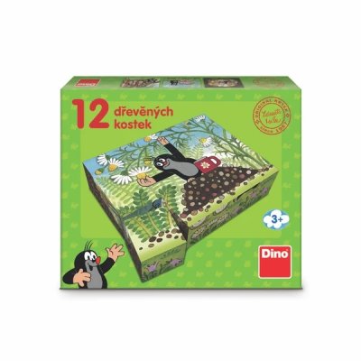 Dino Drewniane klocki Krecik i przyjaciele 12 szt.