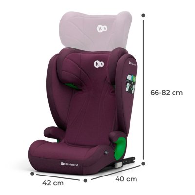 KINDERKRAFT Bilbarnstol Junior Fix 2 100-150 cm Cherry Pearl