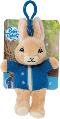 Rainbow Pluche sleutelhanger konijntje Peter in blauwe jas
