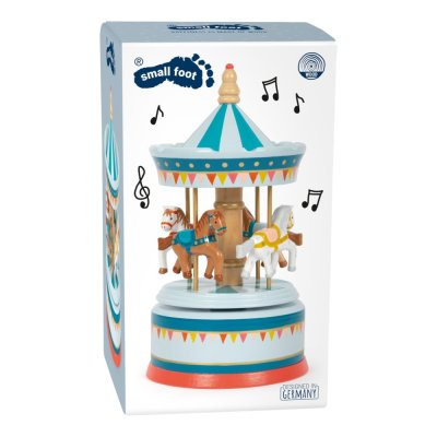 small foot Zenélő doboz lovas karusszel kék