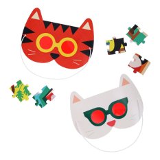 Petit Collage Puzzle bibliotecă 100 piese cu ochelari 3D