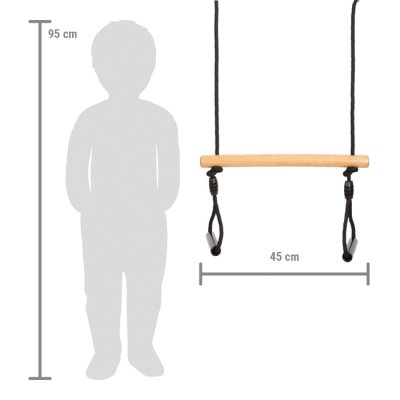 small foot Trapezschaukel mit Turnringen Black Line