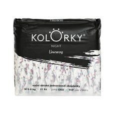 KOLORKY NIGHT Jednorazowe eko pieluszki nocne M (5-8 kg) 21 szt