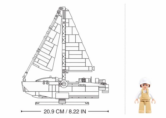 Sluban Model Bricks M38-B1190 Bateau rapide Rodeo à l'échelle 1:35