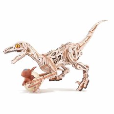 RoboTime 3D drevená mechanická skladačka Velociraptor