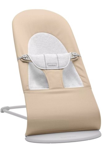 BABYBJÖRN Chaise longue Balance Soft tissé beige/gris Jersey, construction légère