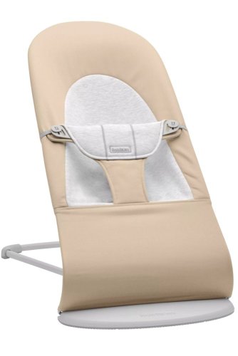 BABYBJÖRN Lounger Balance Soft Woven bézs/szürke mez, könnyű konstrukció