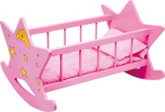 small foot Houten roze wieg ster