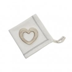 Wooden Story Mini Teether - Heart with a Hanky
