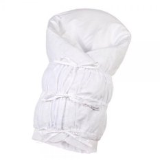 LITTLE ANGEL Wrapper with laces fixed back ANGEL - Outlast® 77 x 77 cm white, madeira