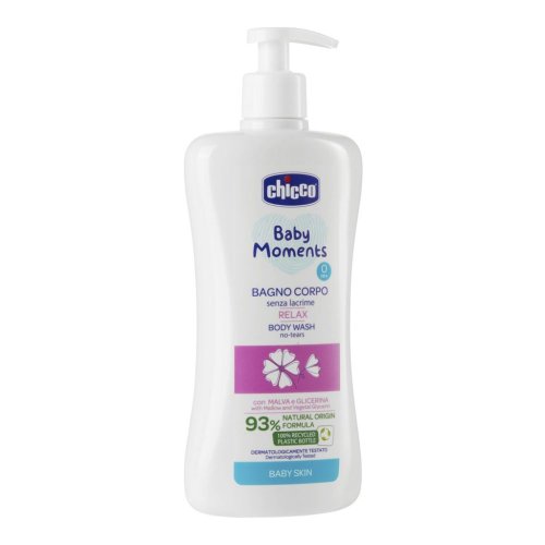 CHICCO Champú corporal con dosificador Baby Moments Relax 93% ingredientes naturales 500 ml