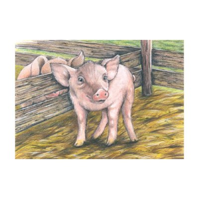 Goki Houten blokken Boerderijdieren 9 stuks