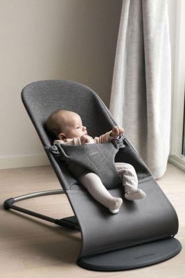 BABYBJÖRN Lounger Bliss, Anthrazitgrauer 3D-Jersey