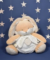 Doudou Wit Konijntje met ruimte voor pyjama 38 cm