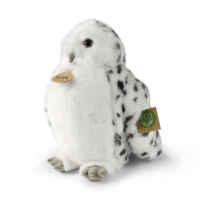 Rappa Plüsch Schneeeule mit drehbarem Kopf 28 cm ECO-FRIENDLY