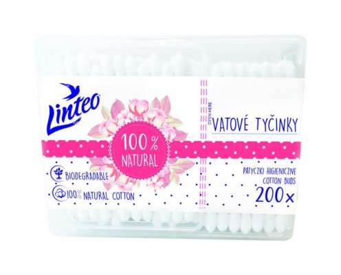 LINTEO Cotton paper sticks 200 pcs in a box