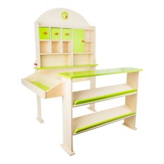 small foot Verkaufsstand aus Holz grün