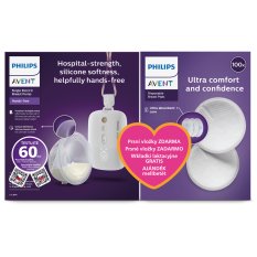 Philips AVENT Tiralatte elettrico Hands-Free Premium Plus SCF531/11+Omaggio